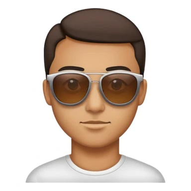 straight face with sunglasses above the eyes sticker