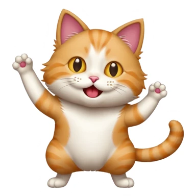 cat doing a silly dance sticker