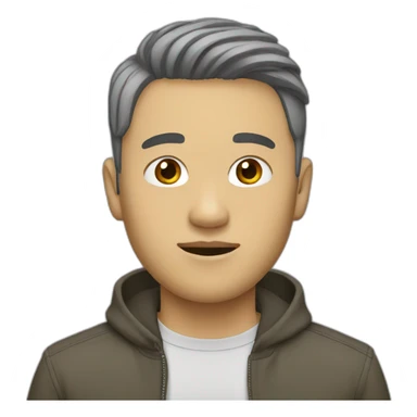 blonde Asian man fashion sticker