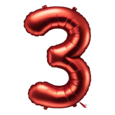 number 3 as a baloon sticker