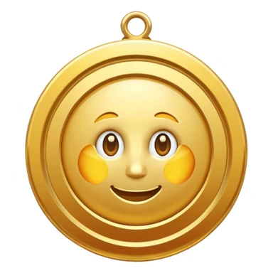 JUST THE CIRCLE  golden medal with a glossy finish sticker