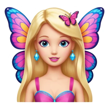 lav en barbie mariposa fe sticker