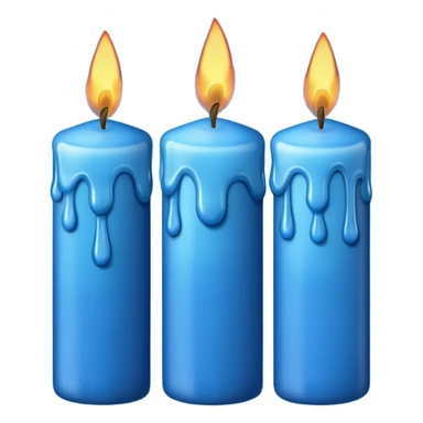 blue candles sticker