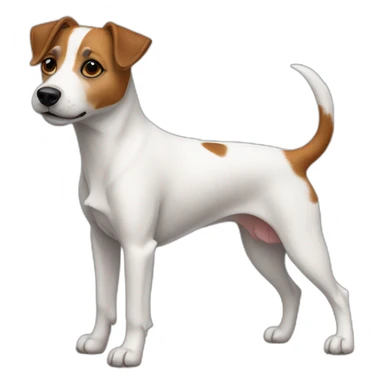dog Jack Russell Terrier full body sticker