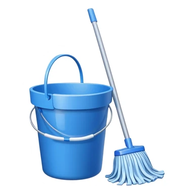 mop and bucket for cleaning sticker