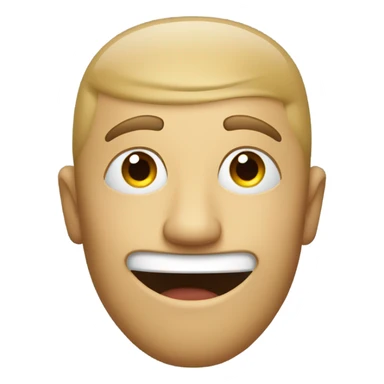 Face looking to the right with one eye looking straight sticker