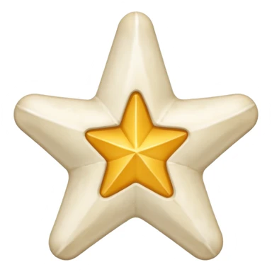 starshape made of bone. no face . no outer ridge. no eyes. no. nose. no mouthjust teh star sticker