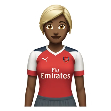 Woman wearing a Arsenal FC shirt  sticker