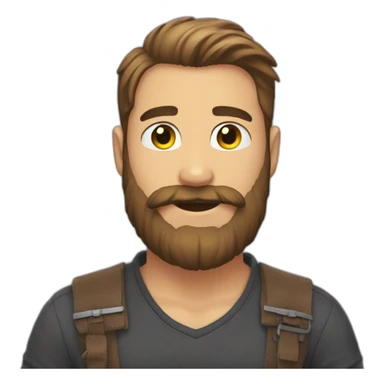 Beard Gay hug sticker