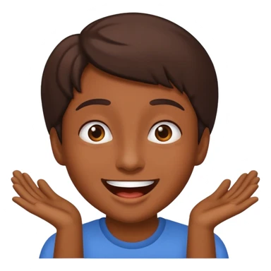 black brown joy face sticker