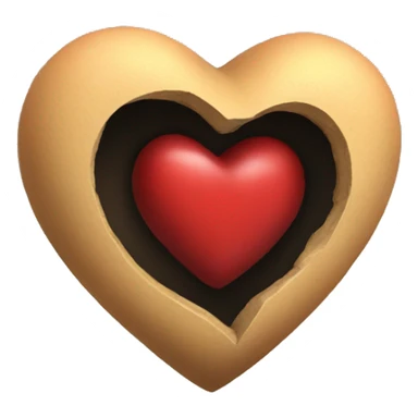 heart inside hollow body sticker