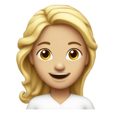 happy girl in white sticker