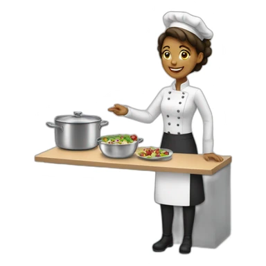 catering girl sticker