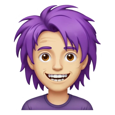 Mi ion malvadocolormorado con dientes chuecos y despeinado  sticker