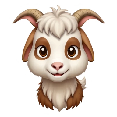 cartoonish grateful cute goat sticker