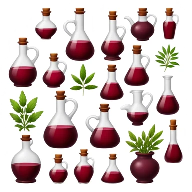 The burgundy color of herbs and potions sticker
