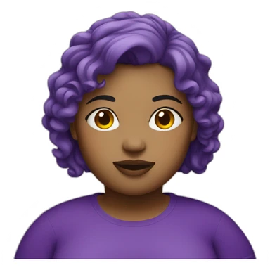 Chunky girl in purple sticker