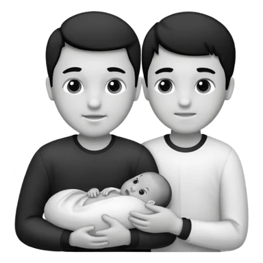 Newborn B&W with male sticker
