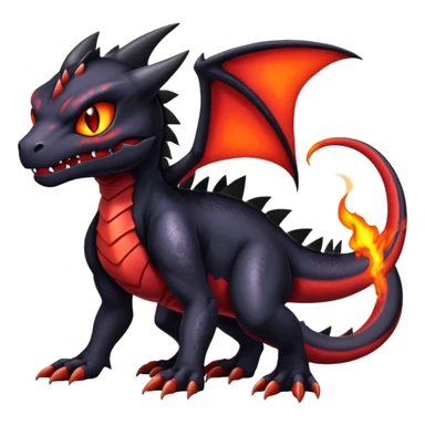 Shiny Epic Evil Badass Dark Charmeleon-Noibat-Salandit-Litten-Hybrid sticker