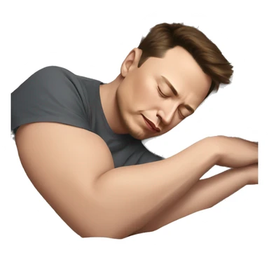 elon musk sleeping sticker