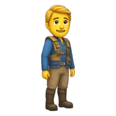 One man hight hills stand sticker