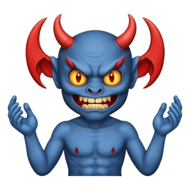 A demon with 2 hands 1 is holding 9 and the other 1 is holding 11 sticker