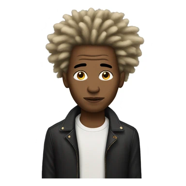 african american man with hair like basquiat  sticker