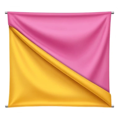 Pink, yellow, and white horizontal banner sticker