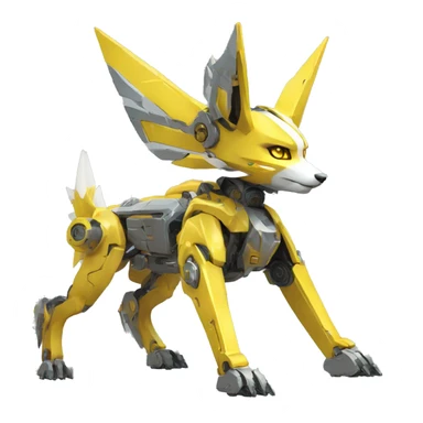 Futuristic mechanical Jolteon-mecha full body sticker