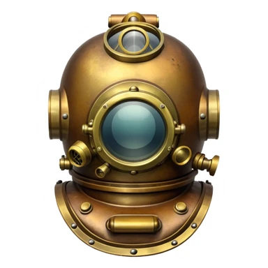 The helmet of a diving suit sticker