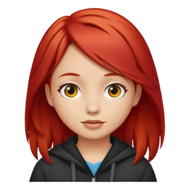 girl red hair sticker