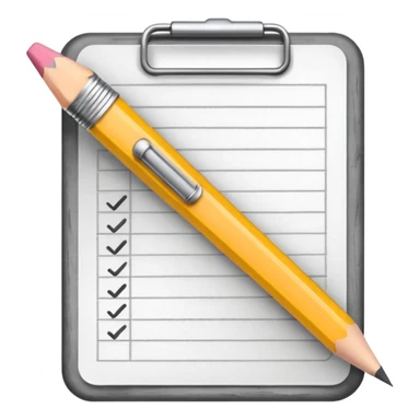 pencil writing on a task list emoji sticker