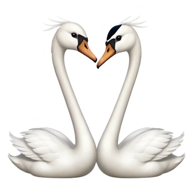 Two swans facing eachother sticker