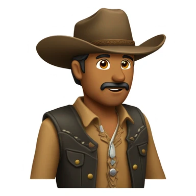 Vaquero escuchando una conversación  sticker