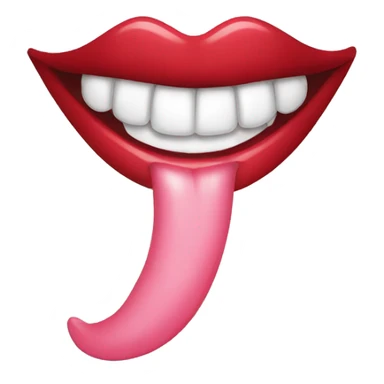 Ugly laughing lips puckered sticker