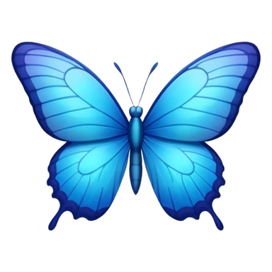 blue butterfly, vibrant, minimal sticker