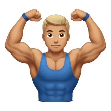 men who is flexing his triceps sticker