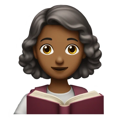 Jeune fille lisant une bible rose  sticker