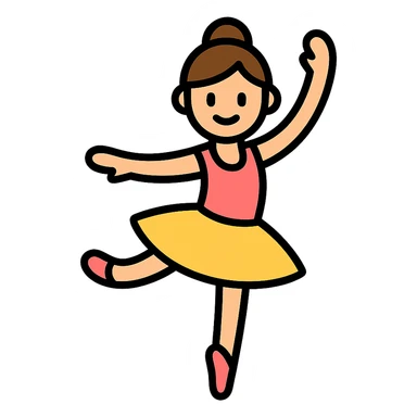 ballet dancing girl icon sticker