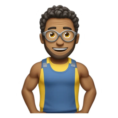 minion fitnes trainer sticker