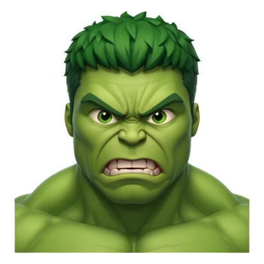 hulk comic book face only sticker