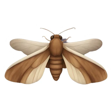 Death brown moth sticker