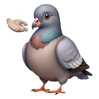 Paranoid Pigeon with Tiny Hand sticker