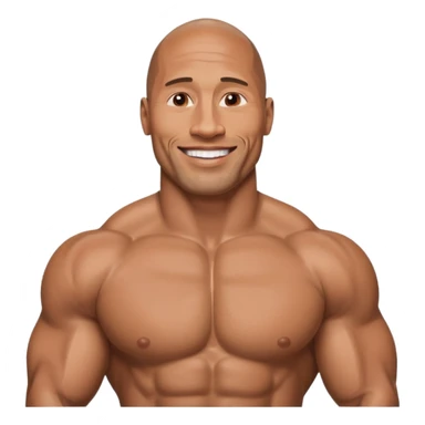 Dwayne Johnson physique sticker