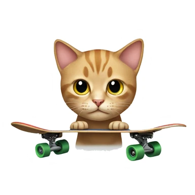 Cat in skateboard  sticker