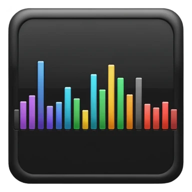 full black audio spectrum, the spectrum is black sticker