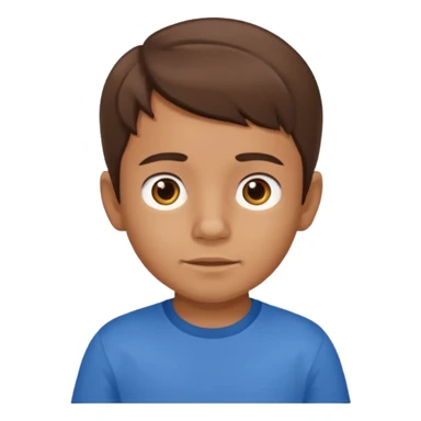 A 6 year old mexican boy with brown hair  sticker