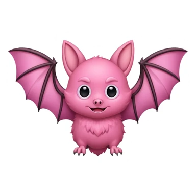Pink bat emoji sticker
