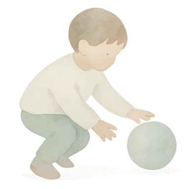 bambina che gioca, watercolor style sticker