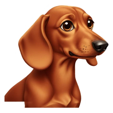 Red dachshund  sticker